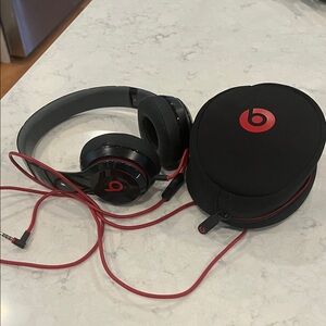 Beats by Dre Black and Red On-Ear wired Headphones